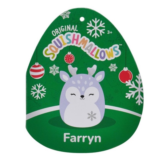 ⚡️NWT 8” Farryn the Purple Fawn with Snowflake ❄️ Christmas Squishmallow - Picture 4 of 5